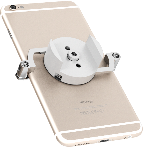 Arm Lock installed on the back of a smartphone.