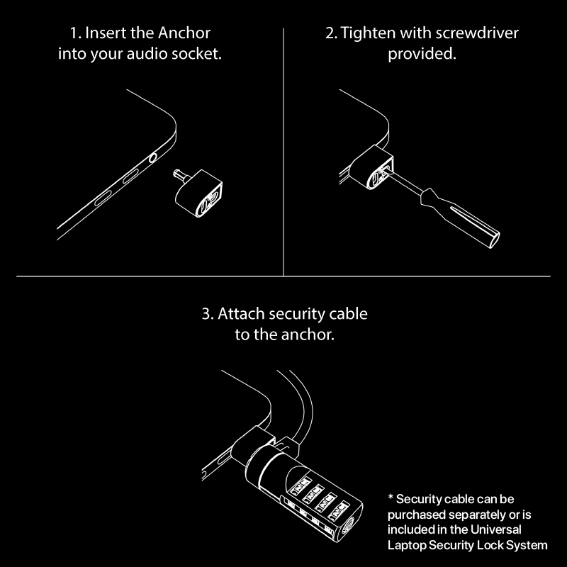 Anchor - Adapter for Laptop Lock Cable